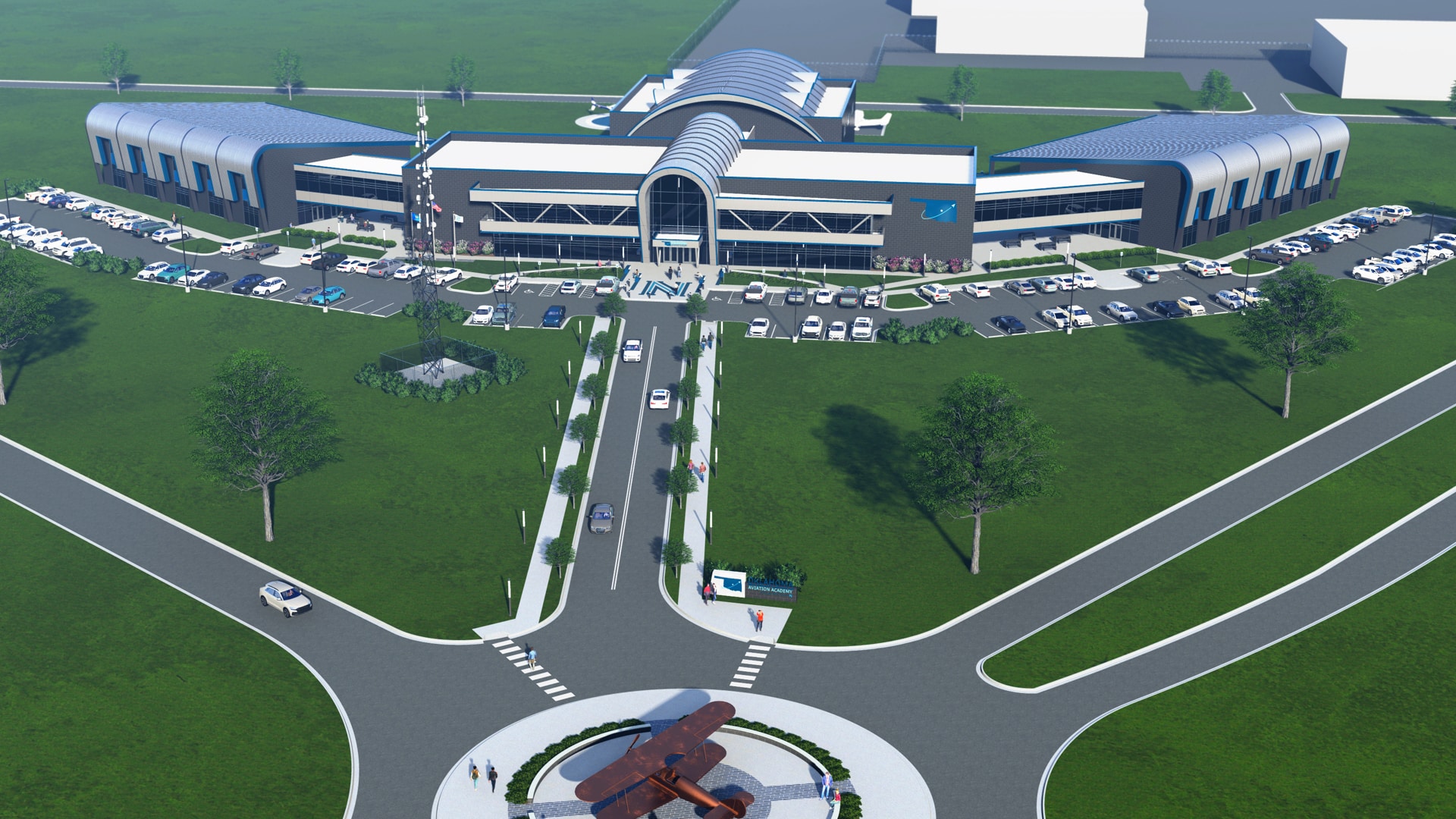A rendering of the upcoming Oklahoma Aviation Academy for Norman Public Schools.