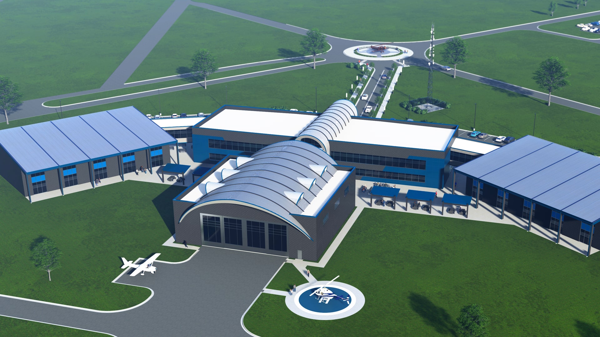 A rendering of the upcoming Oklahoma Aviation Academy for Norman Public Schools.