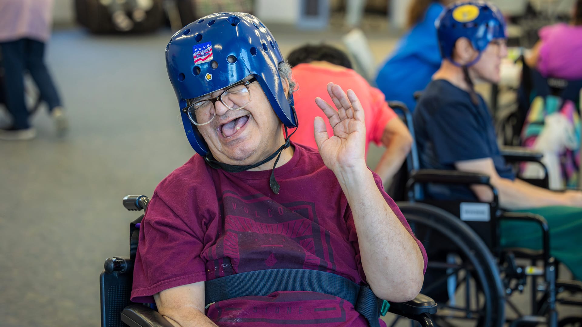 A CARC resident having fun at a community event.