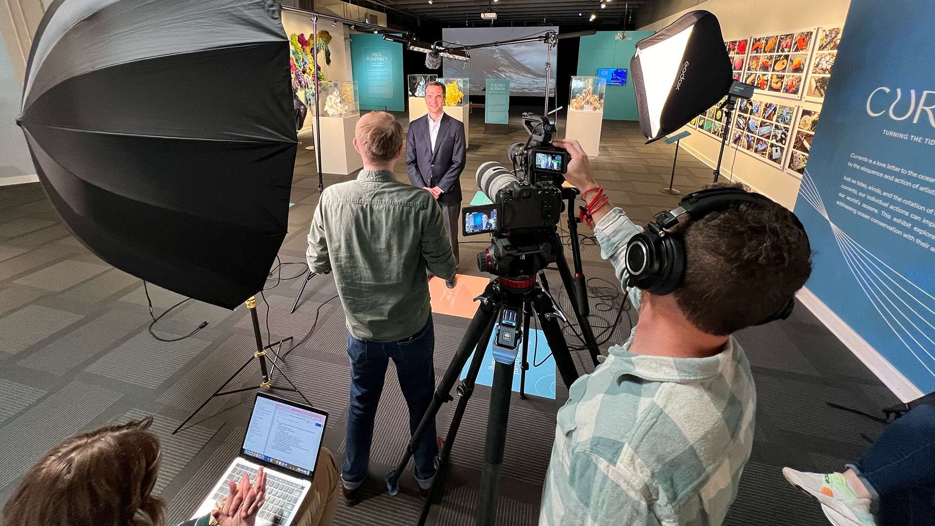 The Koch Comm team interviewing a key stakeholder for Science Museum Oklahoma.