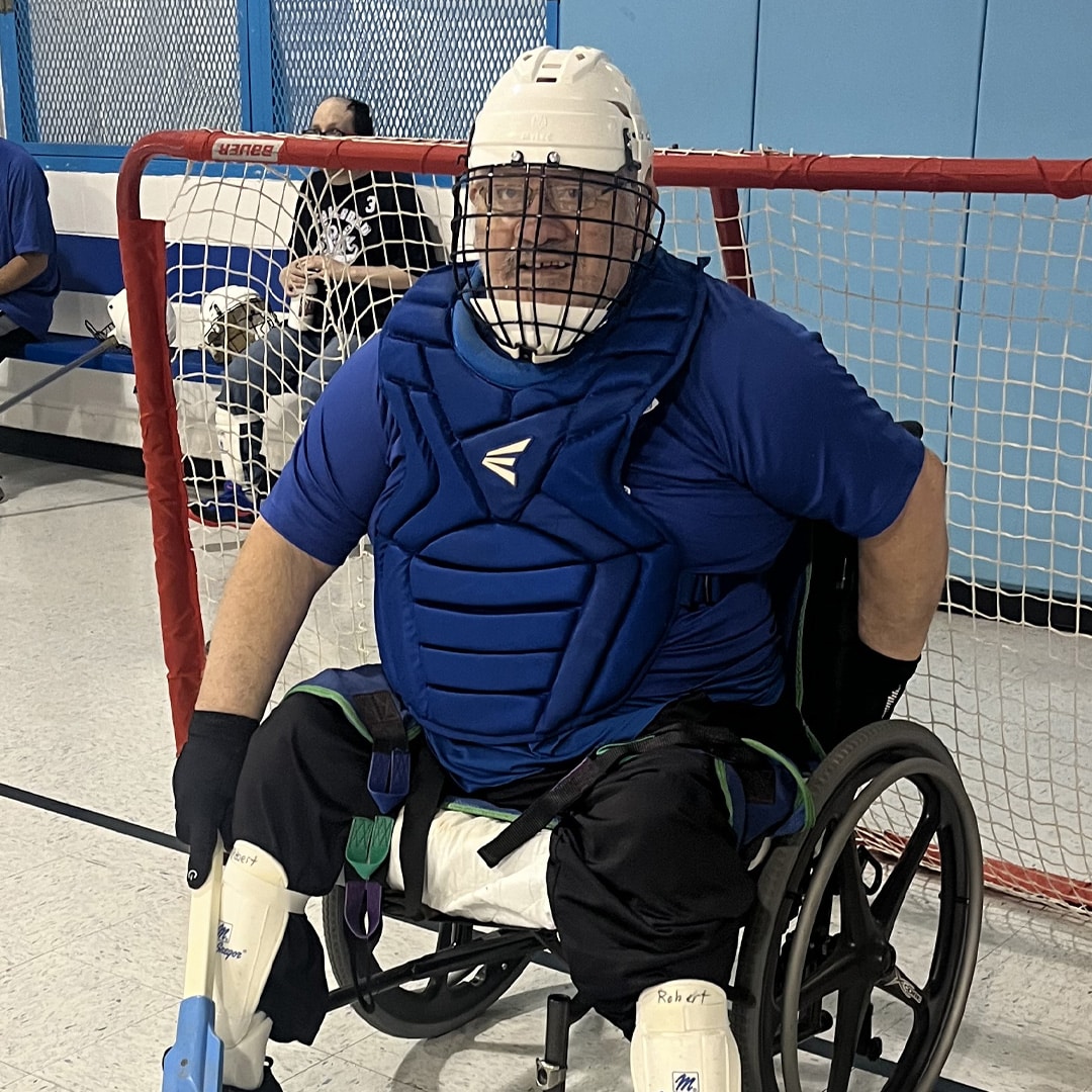 A CARC resident engaging in a sports activity on campus.