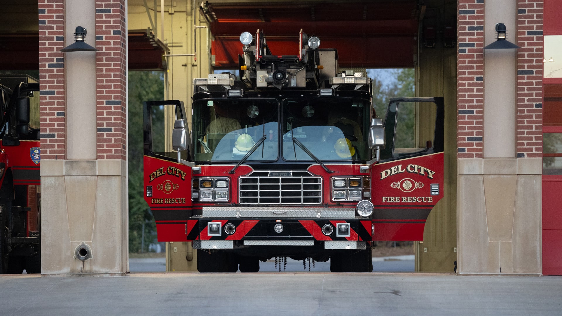 A fire truck in service in Del City.