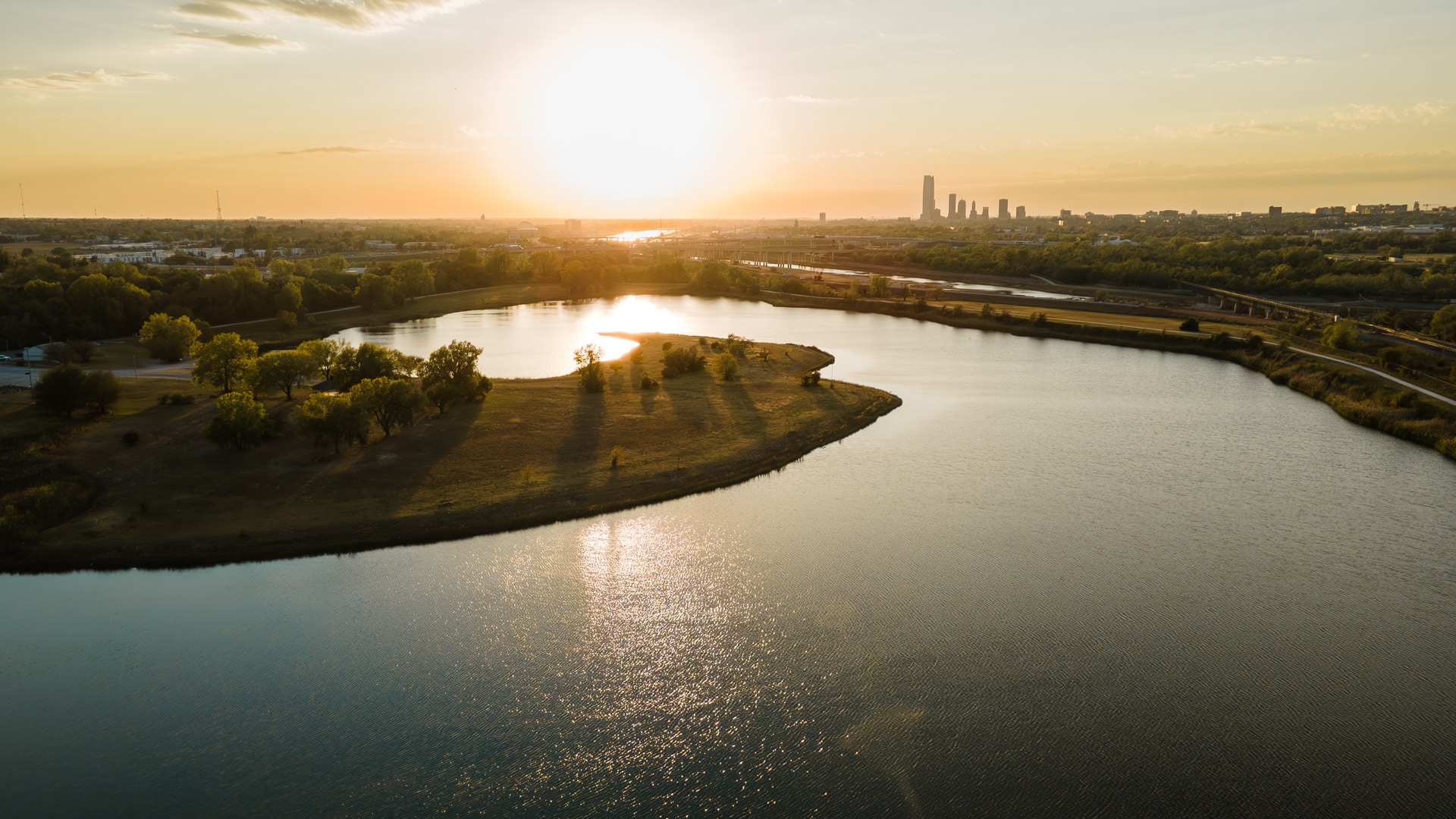 Sunrise over the city of Del City.