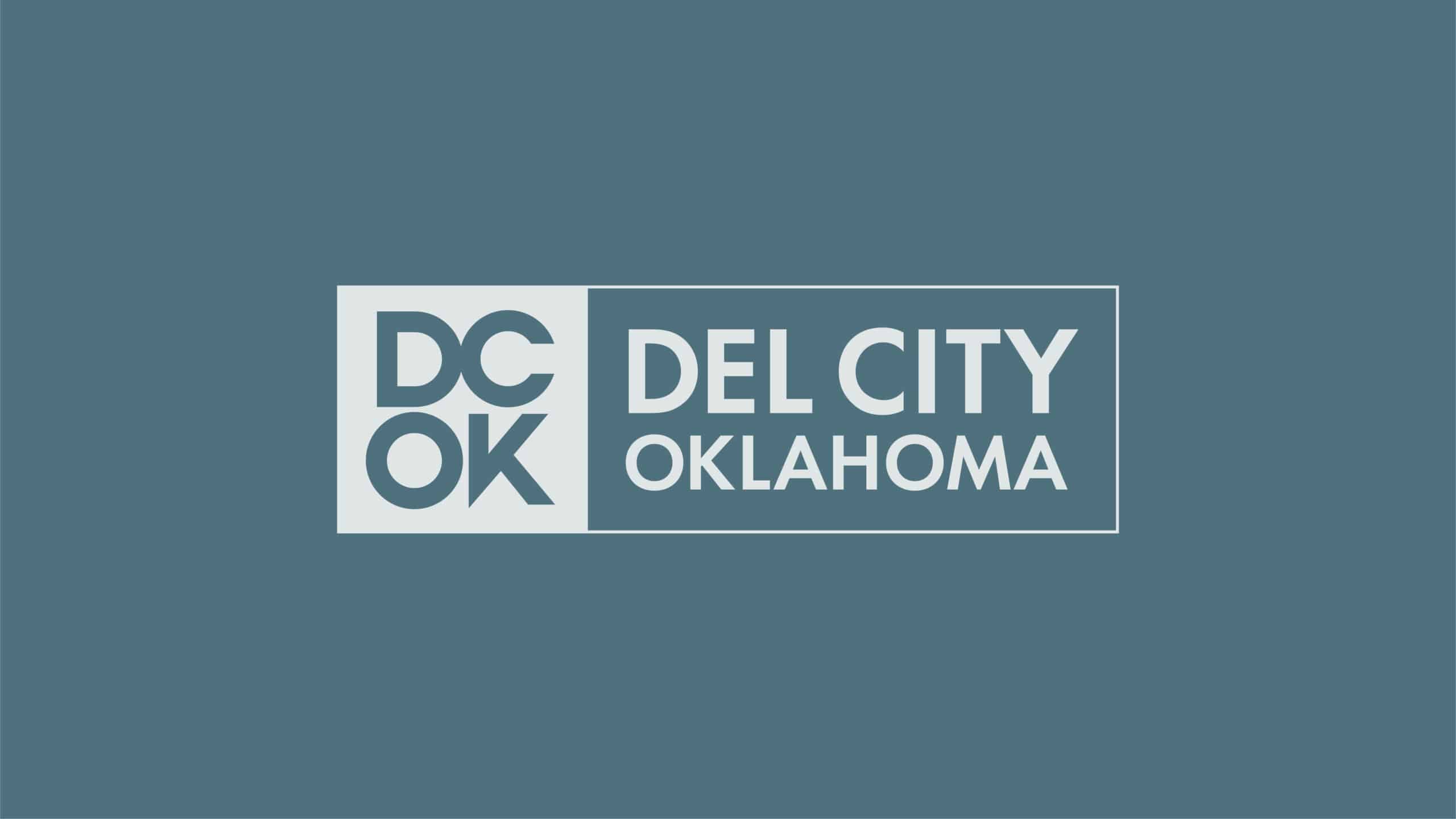The Del City Logo and Wordmark paired together as a complete logomark.